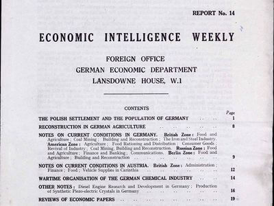 View volume: Ministry of Economic Warfare and economic intelligence, 1939-1945.