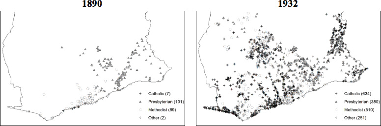 Christian churches in Ghana, 1890 and 1932