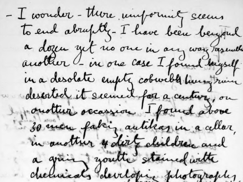 Section of a handwritten journal.