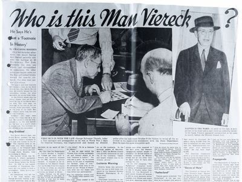 Section of an article titled Who is this Man Viereck?.