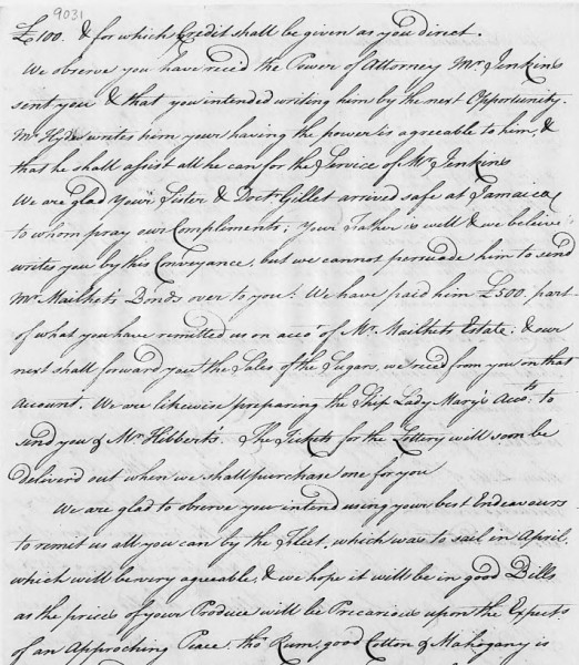 Page of a handwritten letter.