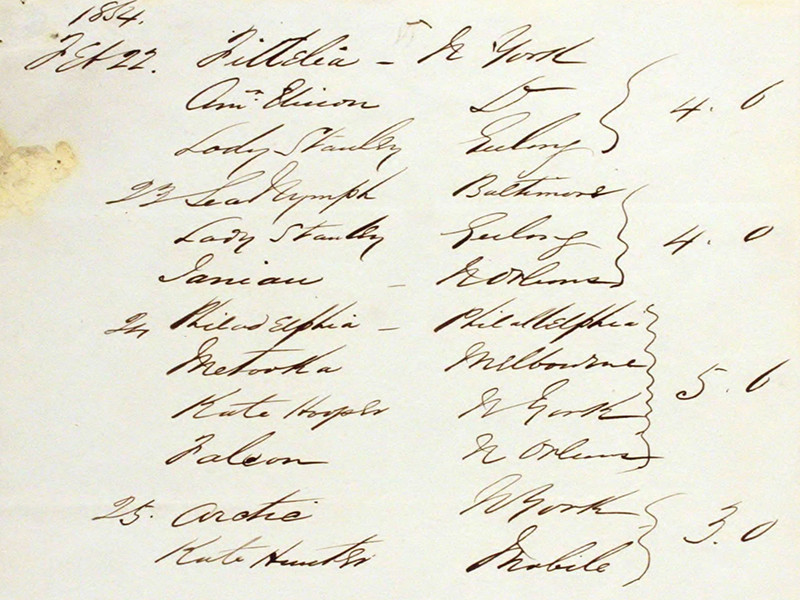 Handwritten list of names.