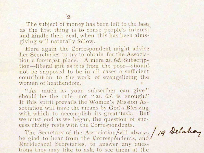 Section of a document regarding the subject of money.