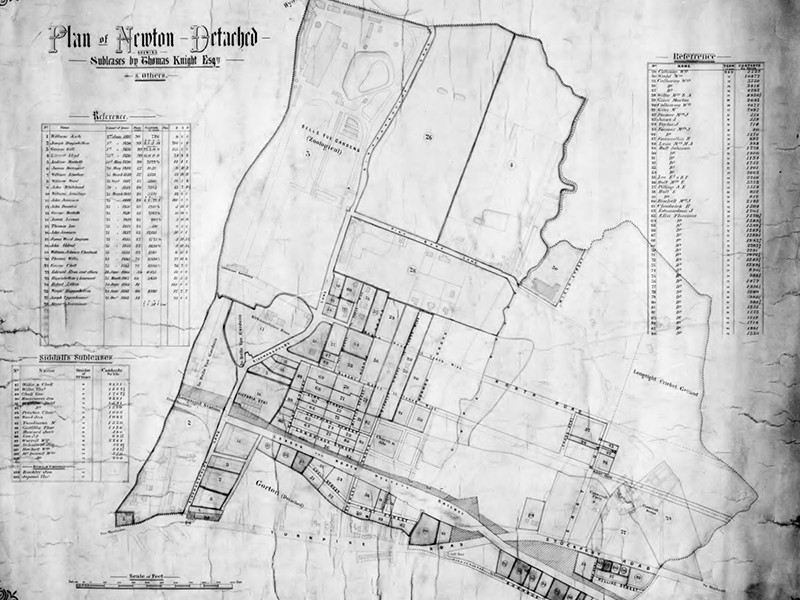 Map titled Plan of Newton - Detached.