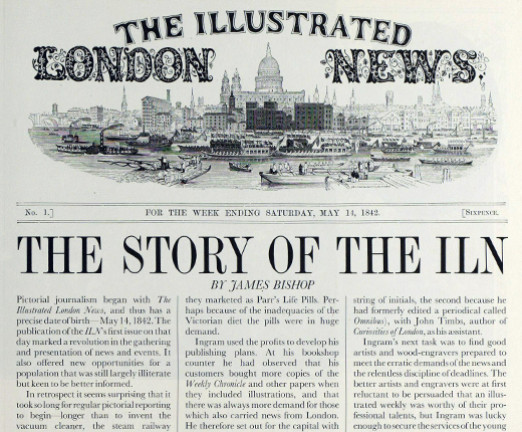 A cover of The Illustrated London News with the headline The Story of the ILN.