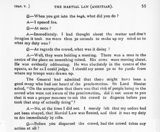 A cropped page of typed text recording an interview.