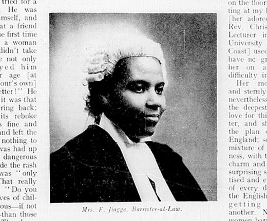 A photograph of Annie Jiagge.