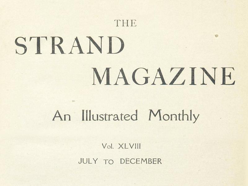 Text reading The Strand Magazine, An Illustrated Monthly, Vol. XLVIII, July to December.