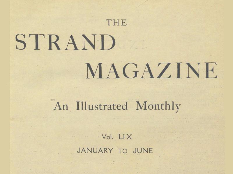 Text reading The Strand Magazine, An Illustrated Monthly, Vol. LIX, January to June.