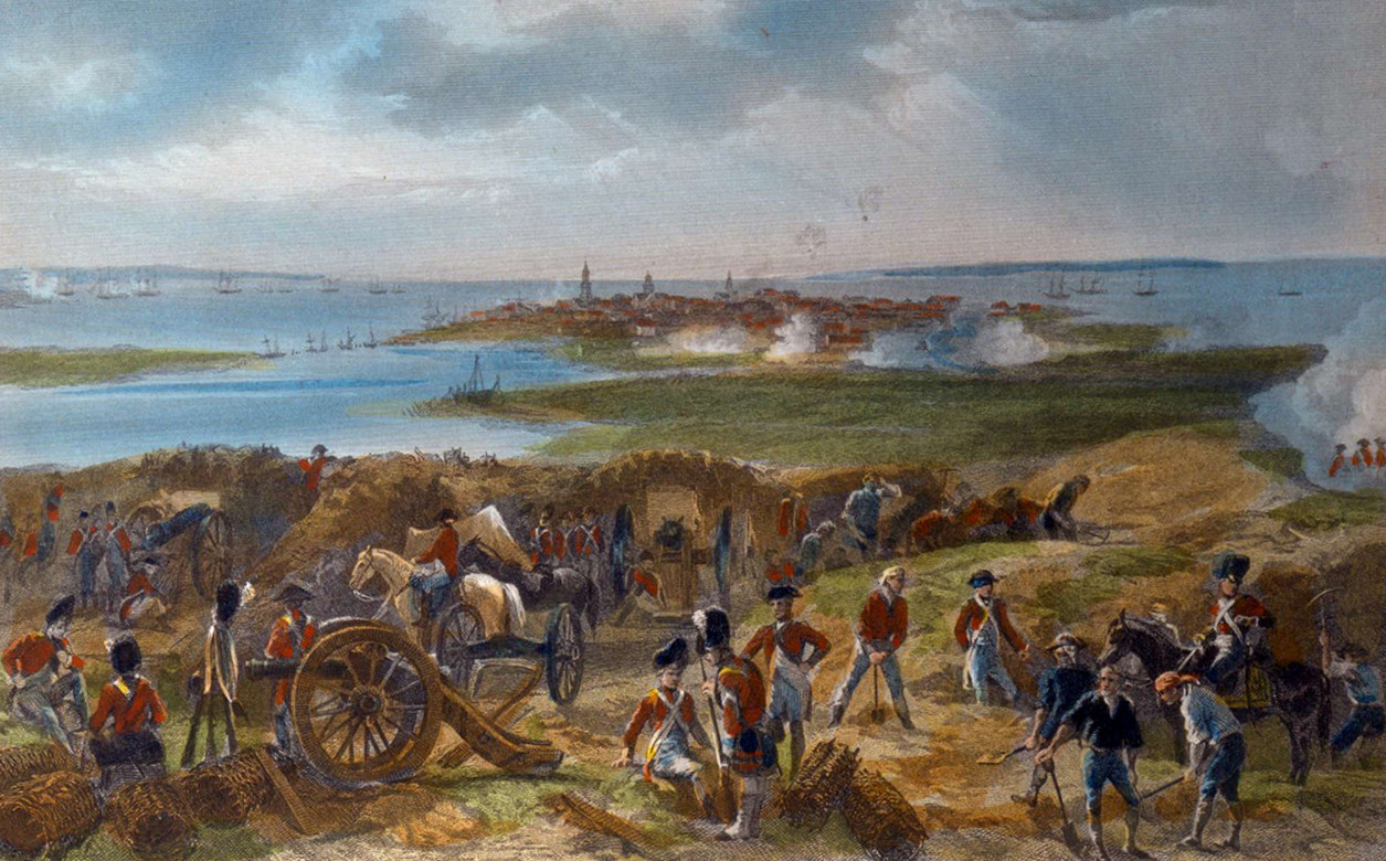 View from the British lines during the siege of Charleston, South Carolina, in 1780
