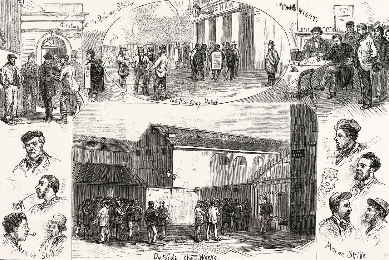 Sketches at Erith During the Strike, a District of Southeast London on the River Thames, 1876