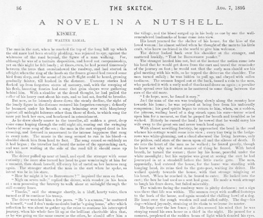 A typed document with text in two columns. At the head of the page there is a title that reads A Novel in a Nutshell.