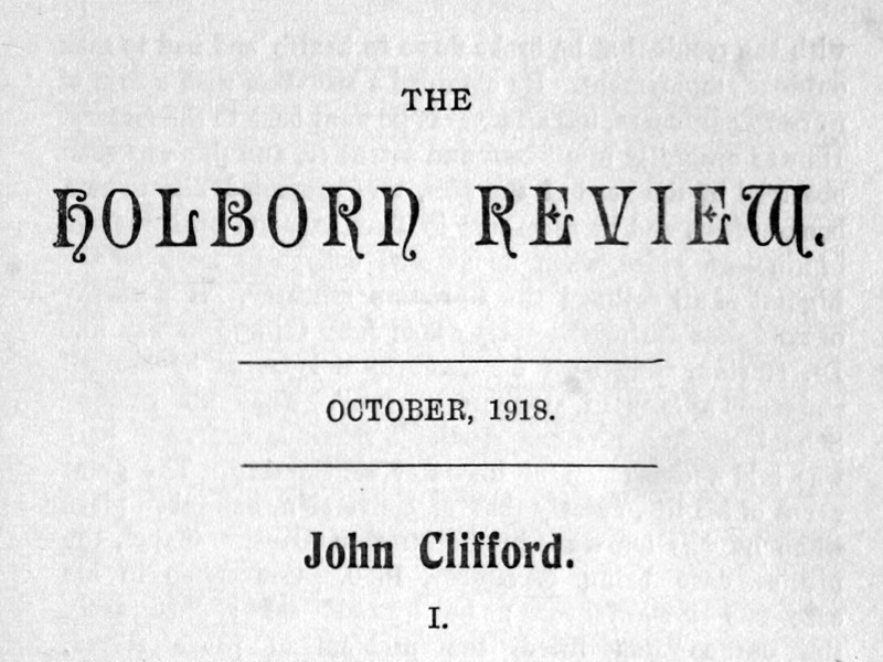 View volume: Holborn Review, 1910-1919.