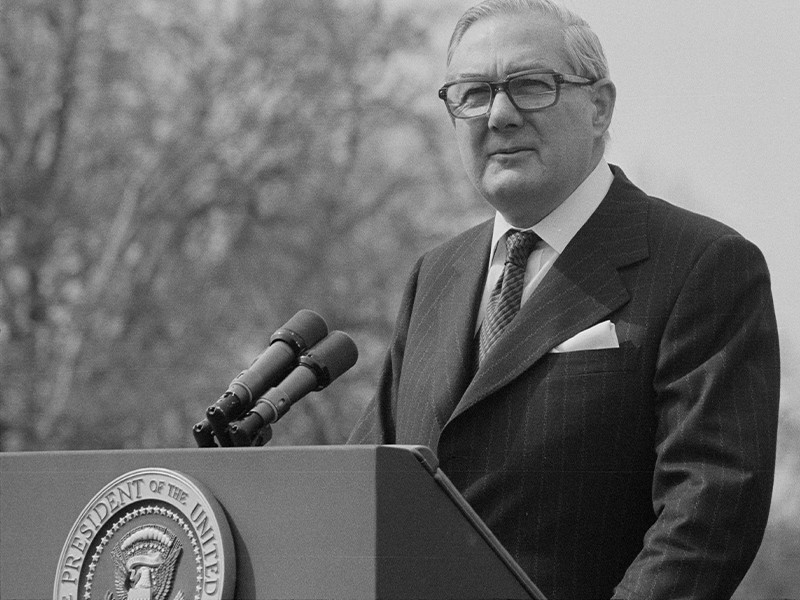 Black and white photograph of James Callaghan.