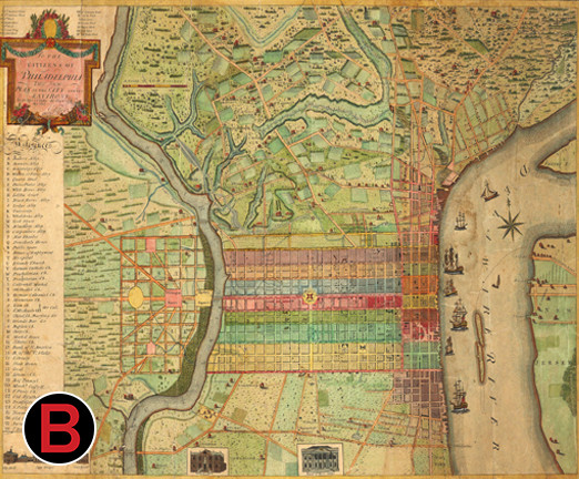 An Old Map Of Philadelphia from 1802.