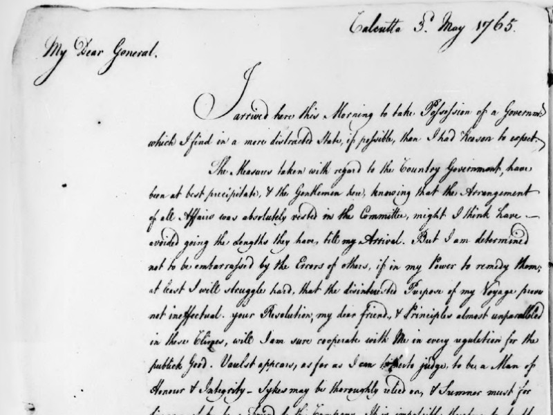 View volume: Original correspondence, 1752-1774.