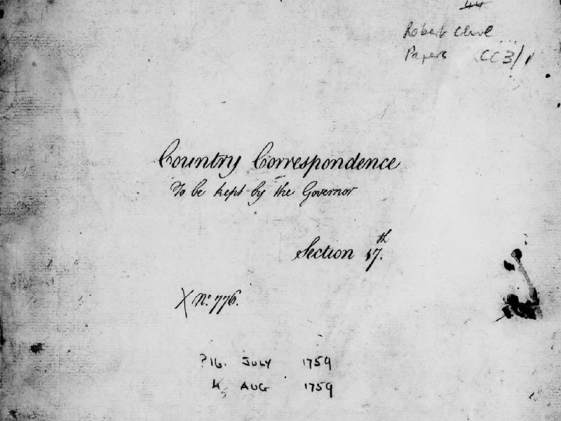 View volume: Contemporary transcripts [of correspondence, 1756-1760].