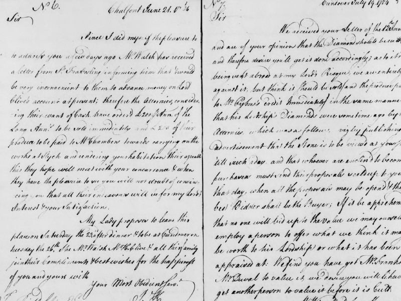 View volume: Clive's attorneys' papers, 1764-1768.