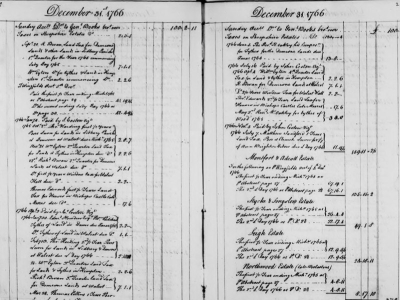 View volume: Clive's estate administration papers, 1761-1780.