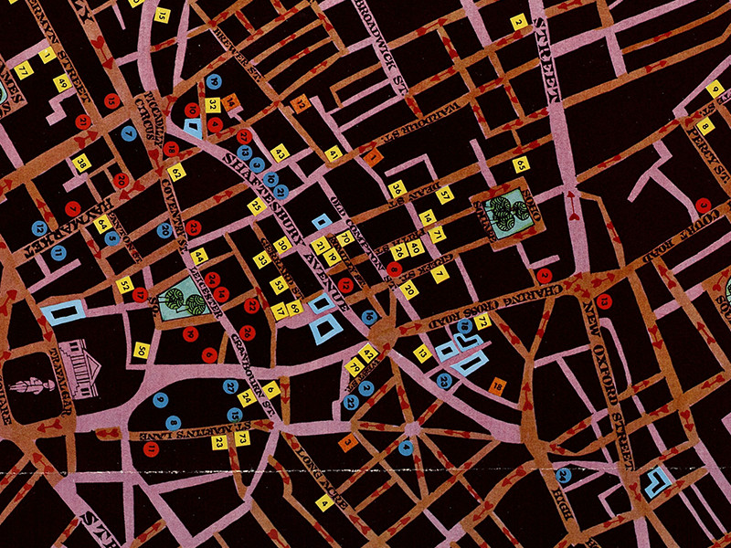 Colour coded map of London's streets.