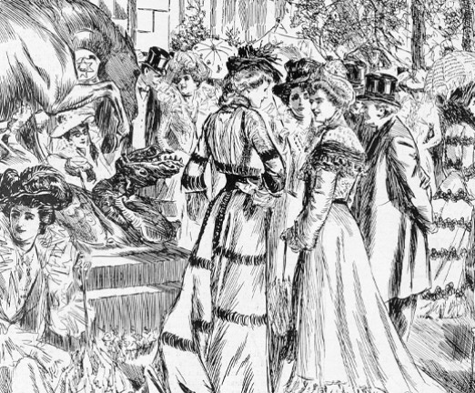 An illustration of women in smart dress.