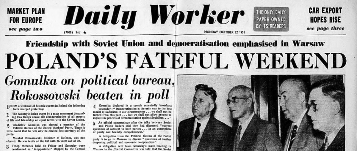 An extract from the 'Daily Worker' with the title 'Poland's Fateful Weekend'.