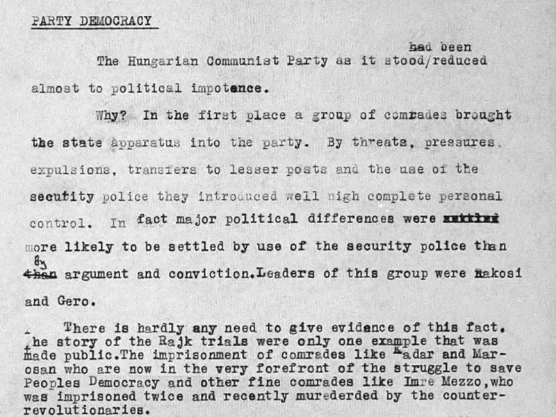 Section of a document titled Party Democracy.