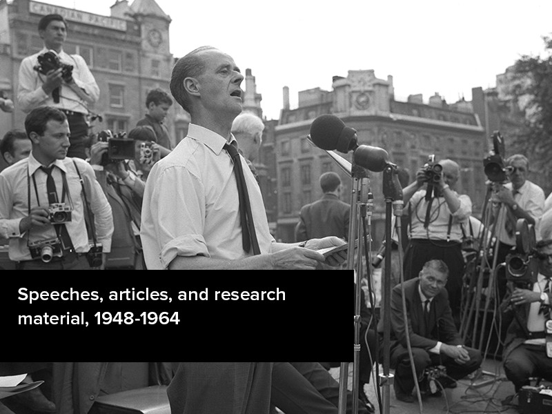 View volume: Speeches, articles, and research material, 1948-1964.