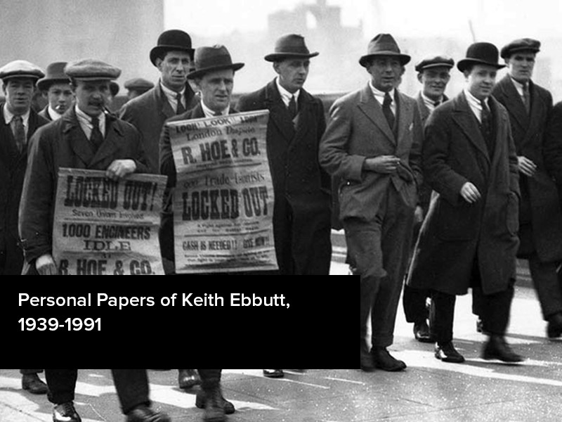 View volume: Personal Papers of Keith Ebbutt, 1939-1991.