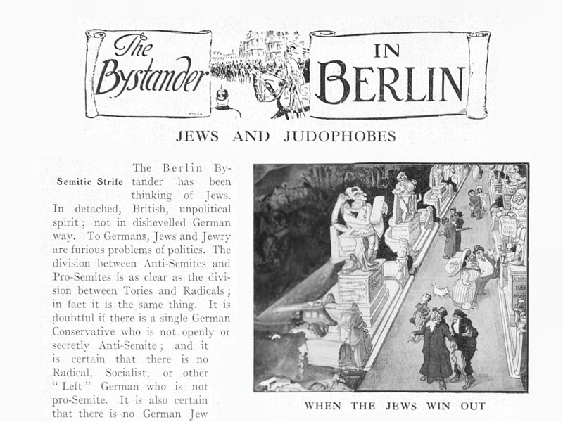Section of an article from The Bystander in Berlin titled Jews and Judophobes.
