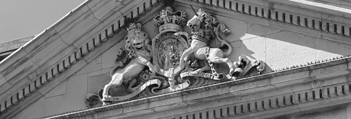 Relief of the Royal coats of arms of the United Kingdom-Bank of Ireland Building, Dublin.