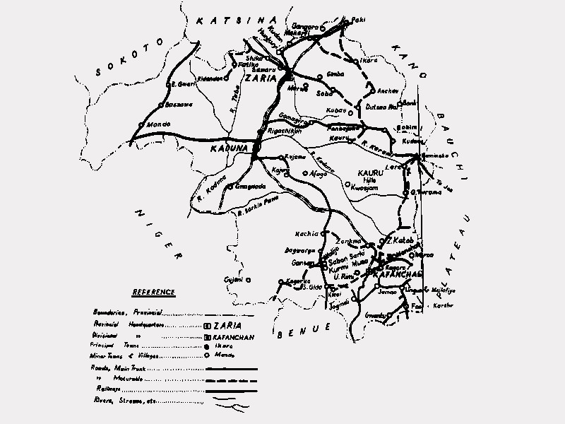 Black and white map of Nigeria.