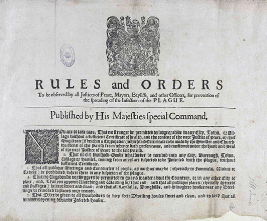 A typed document that features a printed crest at the top, followed by text that reads Rules and Orders.