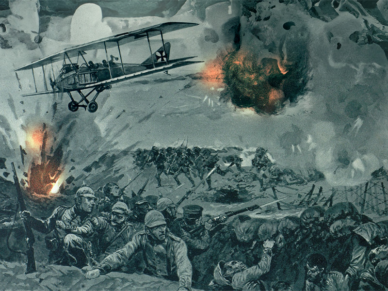 Illustration published in The Illustrated War News on 24 March 1915 depicting the trenches during the Battle of Neuve Chapelle