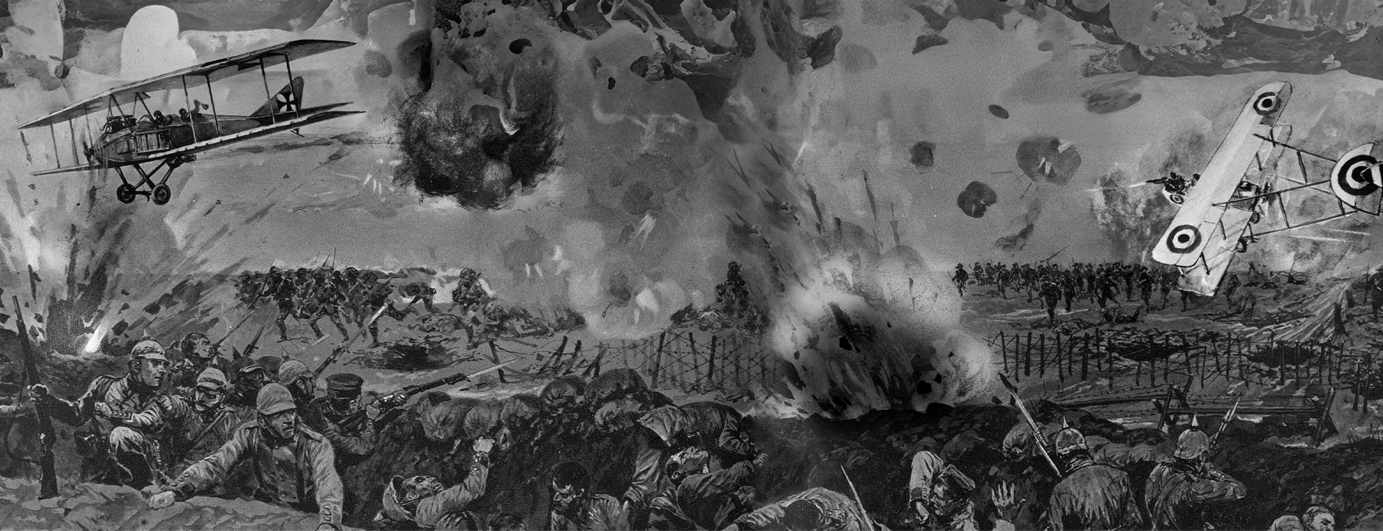 Illustration published in The Illustrated War News on 24 March 1915 depicting the trenches during the Battle of Neuve Chapelle