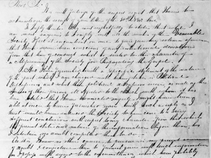Section of a handwritten letter.