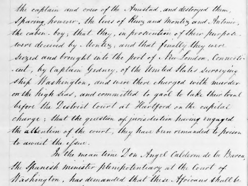 Section of a handwritten document.