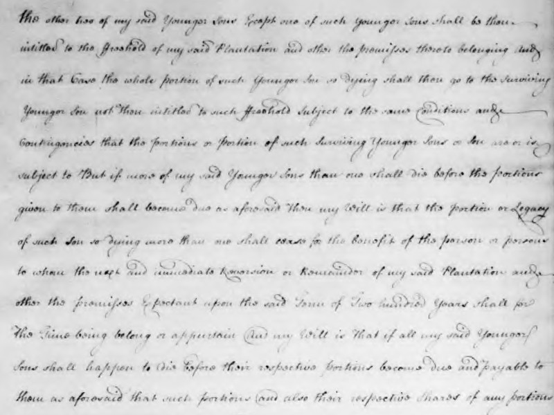 Section of a handwritten document.