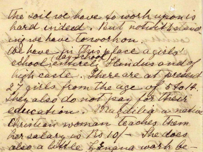 Section of a handwritten document.