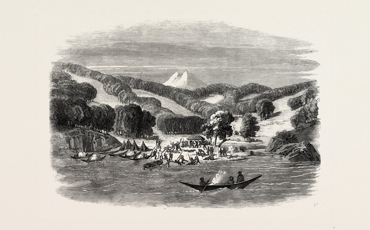 Massacre of a Mission Party of the Alan Gardiner by the Natives at Woolya, Tierra Del Fuego. Illustration for The Illustrated London News, 4 August 1860.