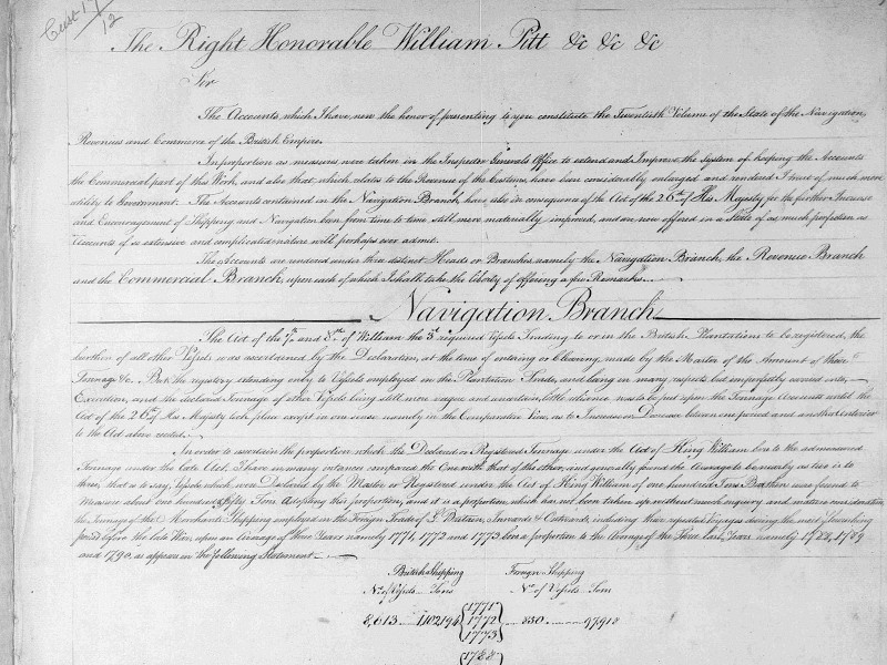 18th century shipping records
